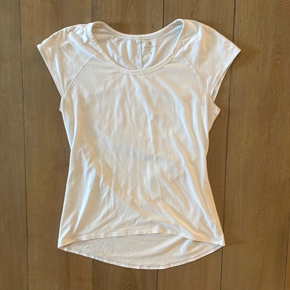 Athleta White Short Sleeve Top- Size M